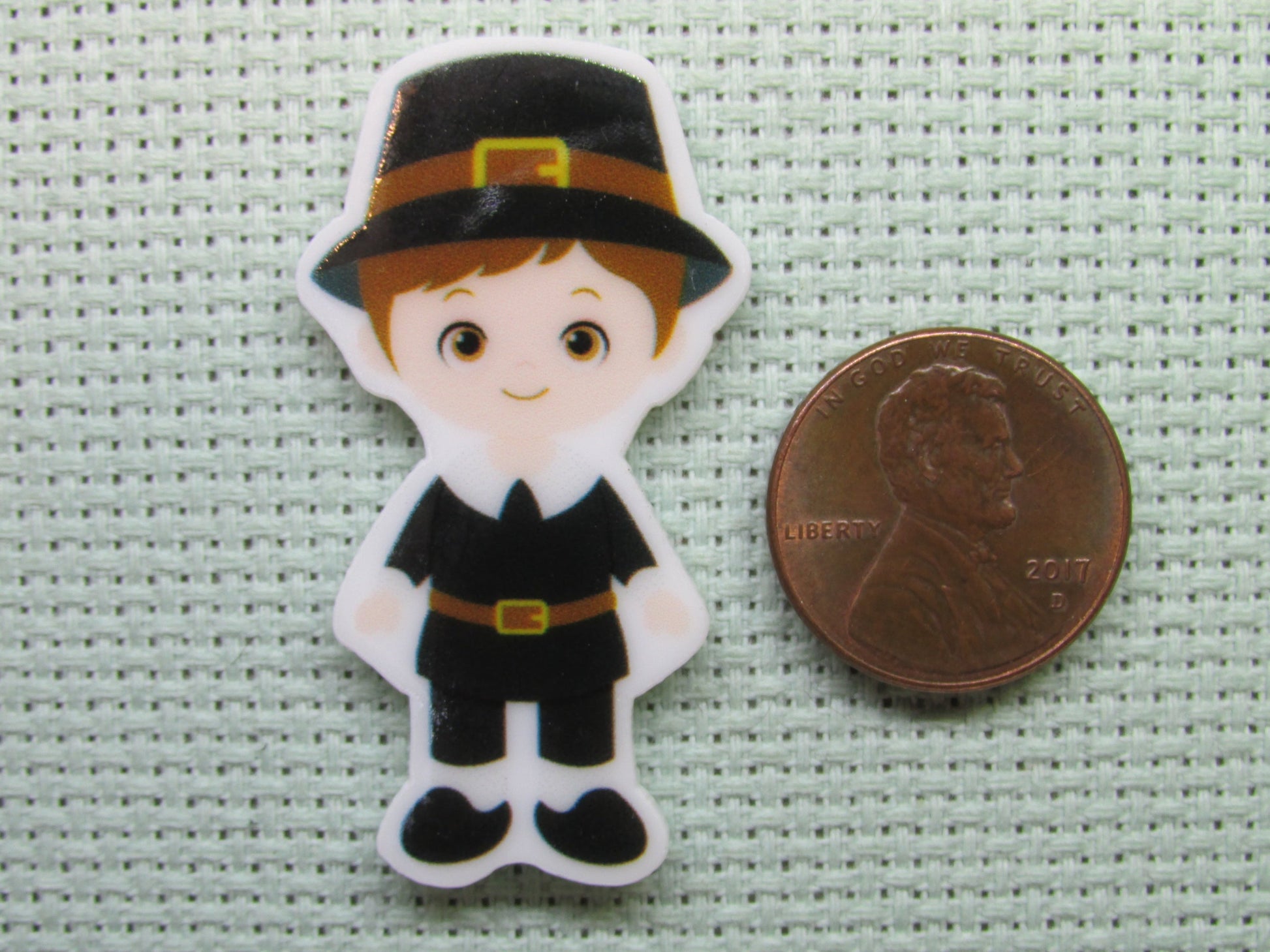 Second view of the Boy or Girl Pilgrim Needle Minder