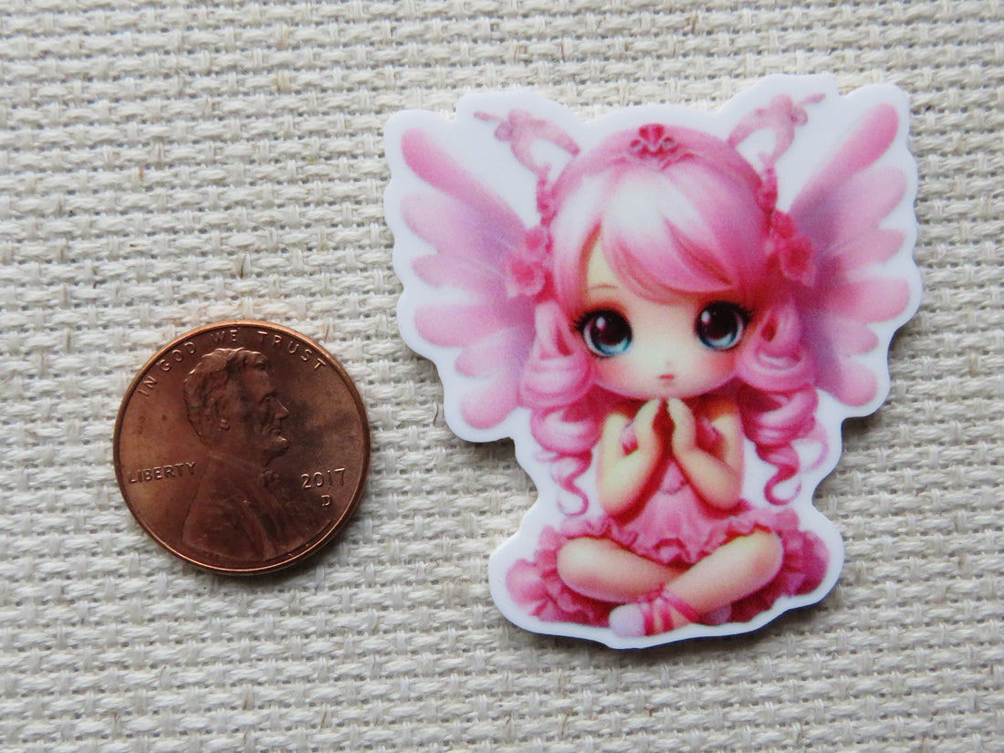 First view of Pretty Pink Fairy Needle Minder.