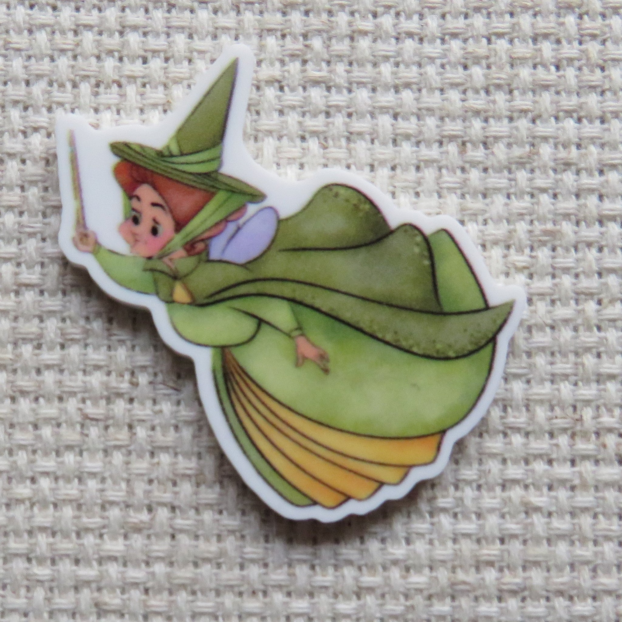 First view of green fairy Needle Minder.