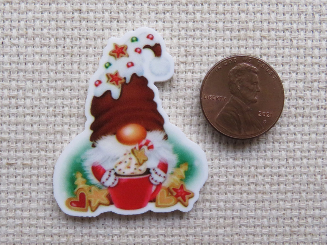 First view of Cocoa Christmas Gnome Needle Minder.