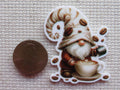 Second view of Latte Coffee Gnome Needle Minder.