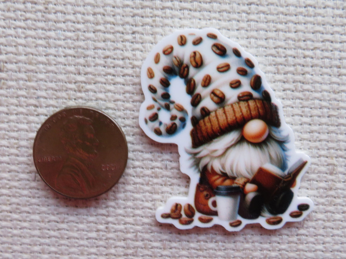 First view of Reading Coffee Gnome Needle Minder.