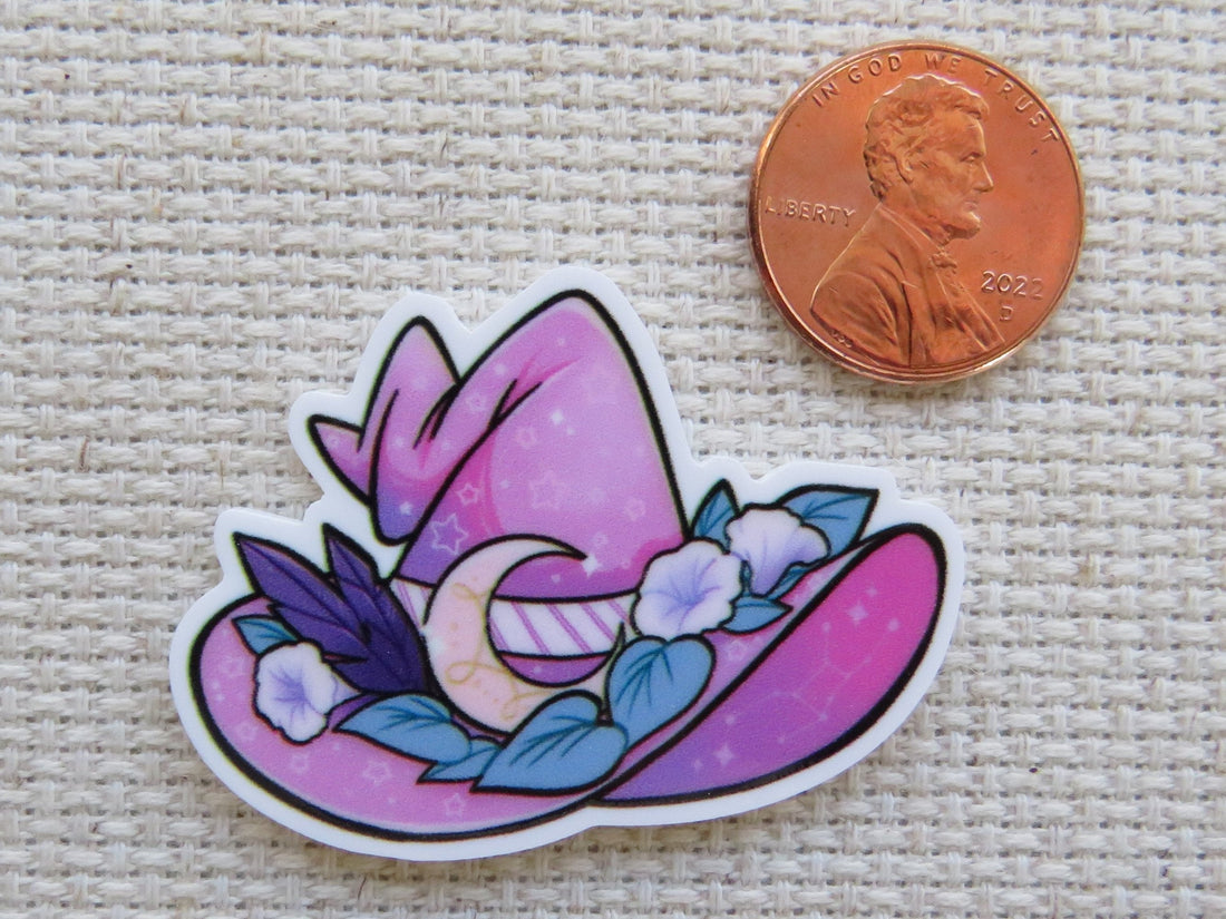 First view of Pink Witch's Hat Needle Minder.