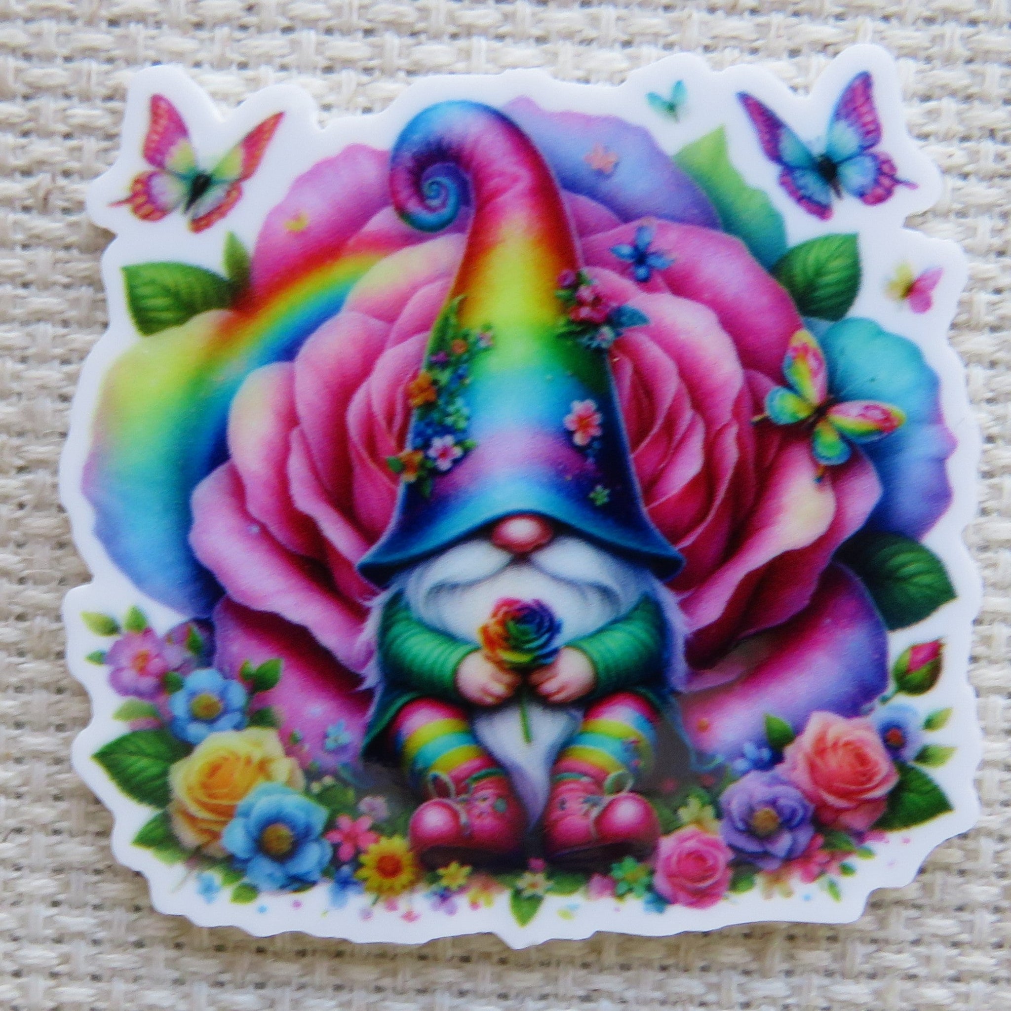 First view of Rose Gnome Needle Minder.