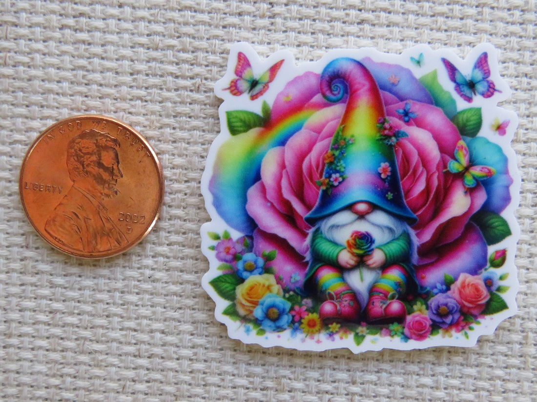 First view of Rose Gnome Needle Minder.